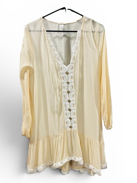 Eberjey Other - Eberjay Sz S  Cream with white lace swimsuit  cover up